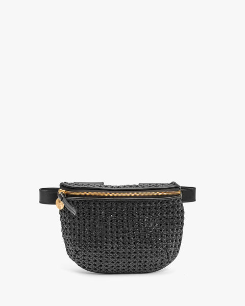 Clare V. Fanny Pack in Natural Rustic W Blk & CRM Stripes