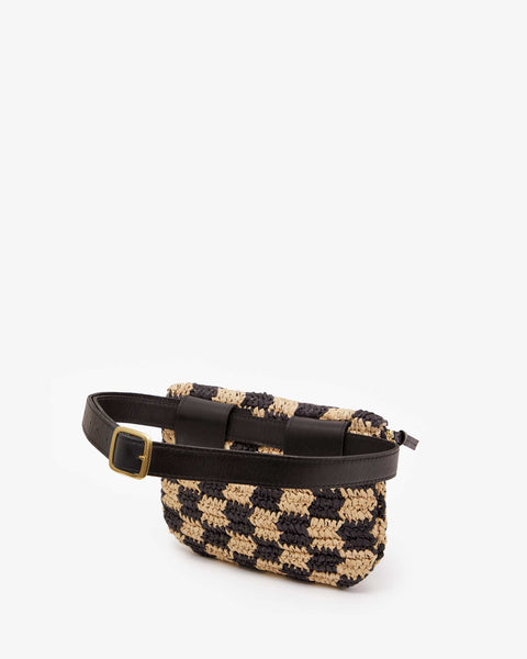 Clare. V Woven outlet Raffia Belt Bag