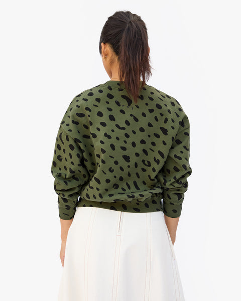 Clare v leopard sweatshirt hot sale