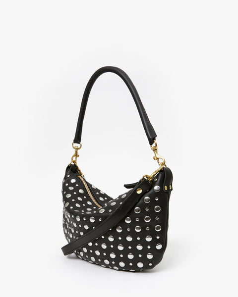Clare V. Black polka dot coin clutch  Black leather purse, Black polka  dot, Clare v.