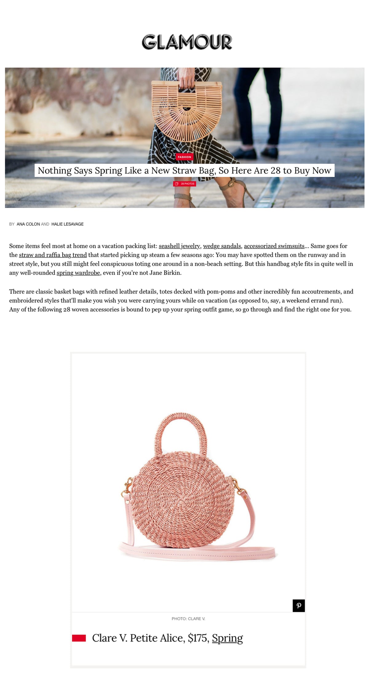 Clare V. Petite Alice Straw Bag, $175, Nordstrom