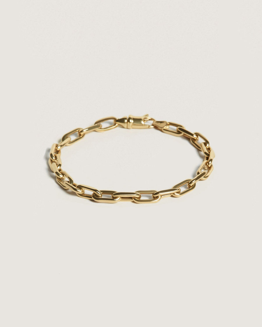 14K Gold Open Link Chain Bracelet