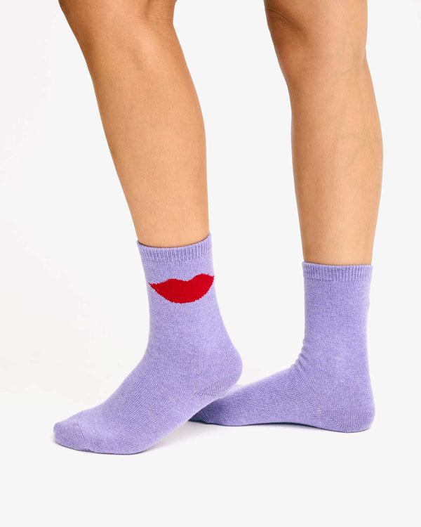 Cashmere Crew Socks side view