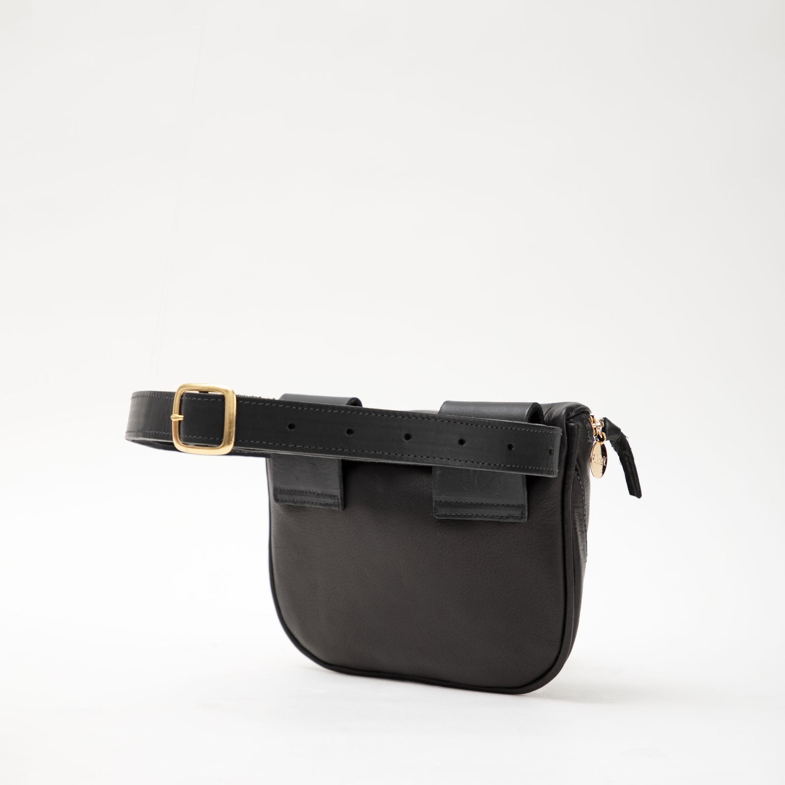 Clare V. Fanny Pack Black Neptune Leather