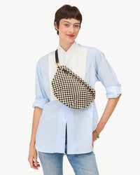 Nike Wearing the Black and Cream Woven Checker Grande Fanny as Crossbody