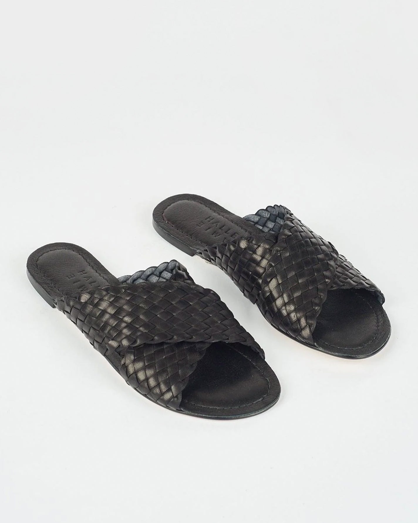 Jamie Haller Woven Black Slide side