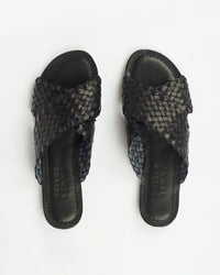 Jamie Haller Woven Black Slide