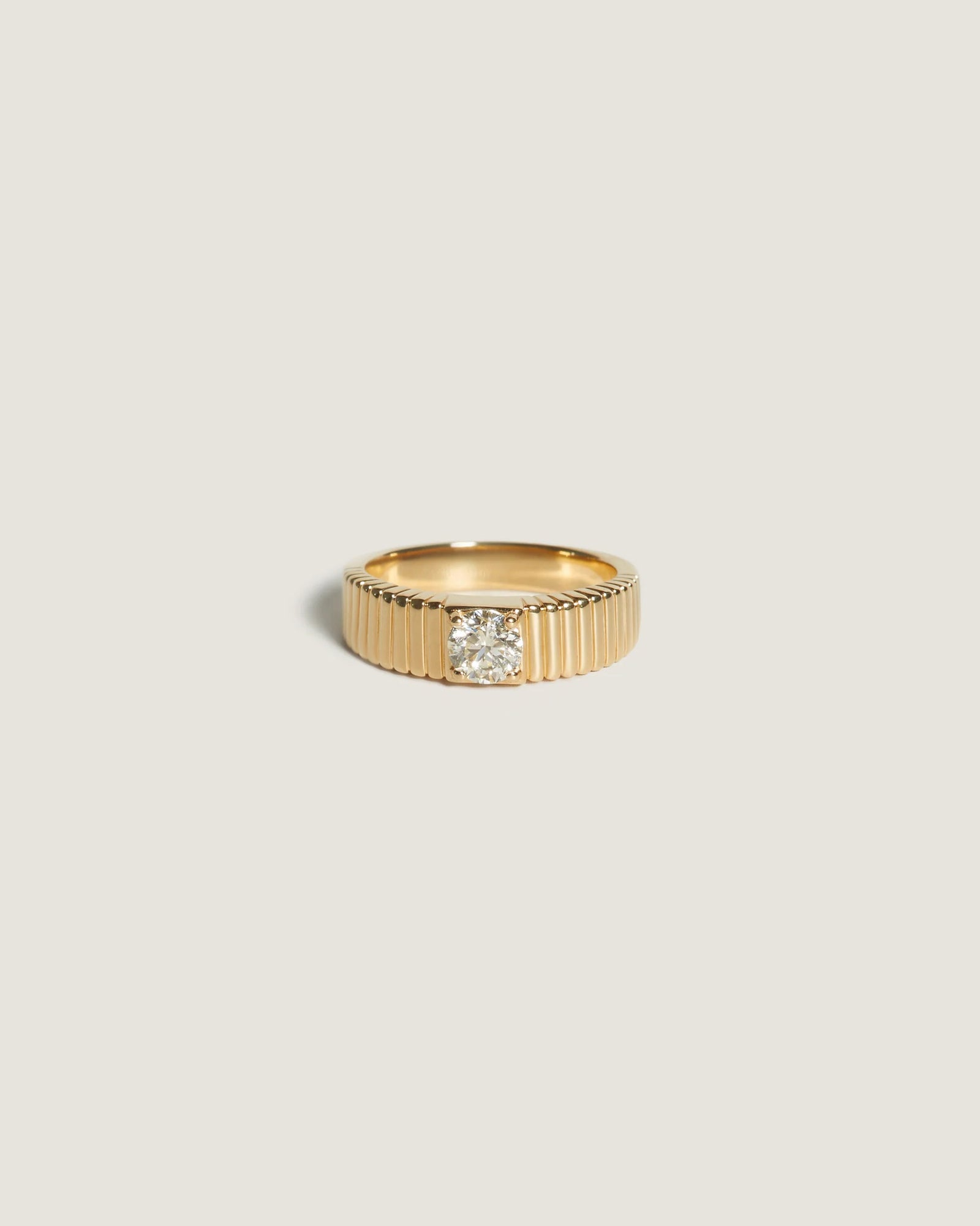 Solis Ribbed Ring by Kinn.