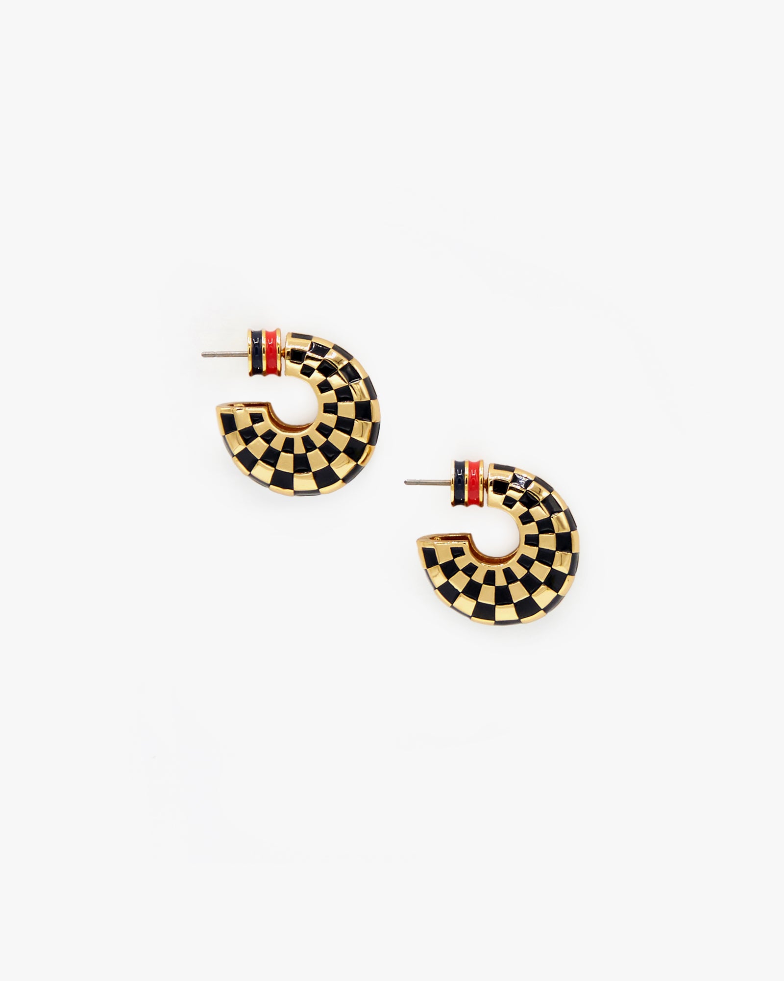 Black & Gold Checker Le Hoop