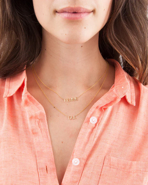 Maya Brenner Femme Necklace on Frannie