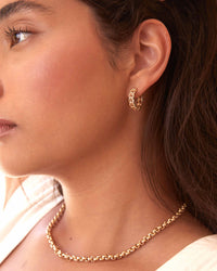 Maya Brenner Link Hoop Earrings on second fig