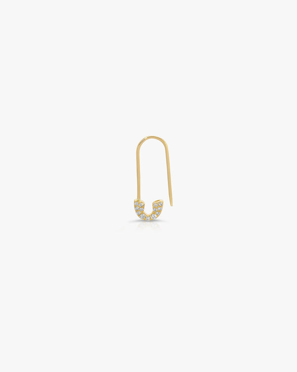 Maya Brenner Safety Pin Earring open