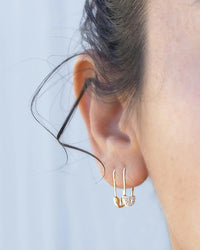 Maya Brenner Safety Pin Earring on fig