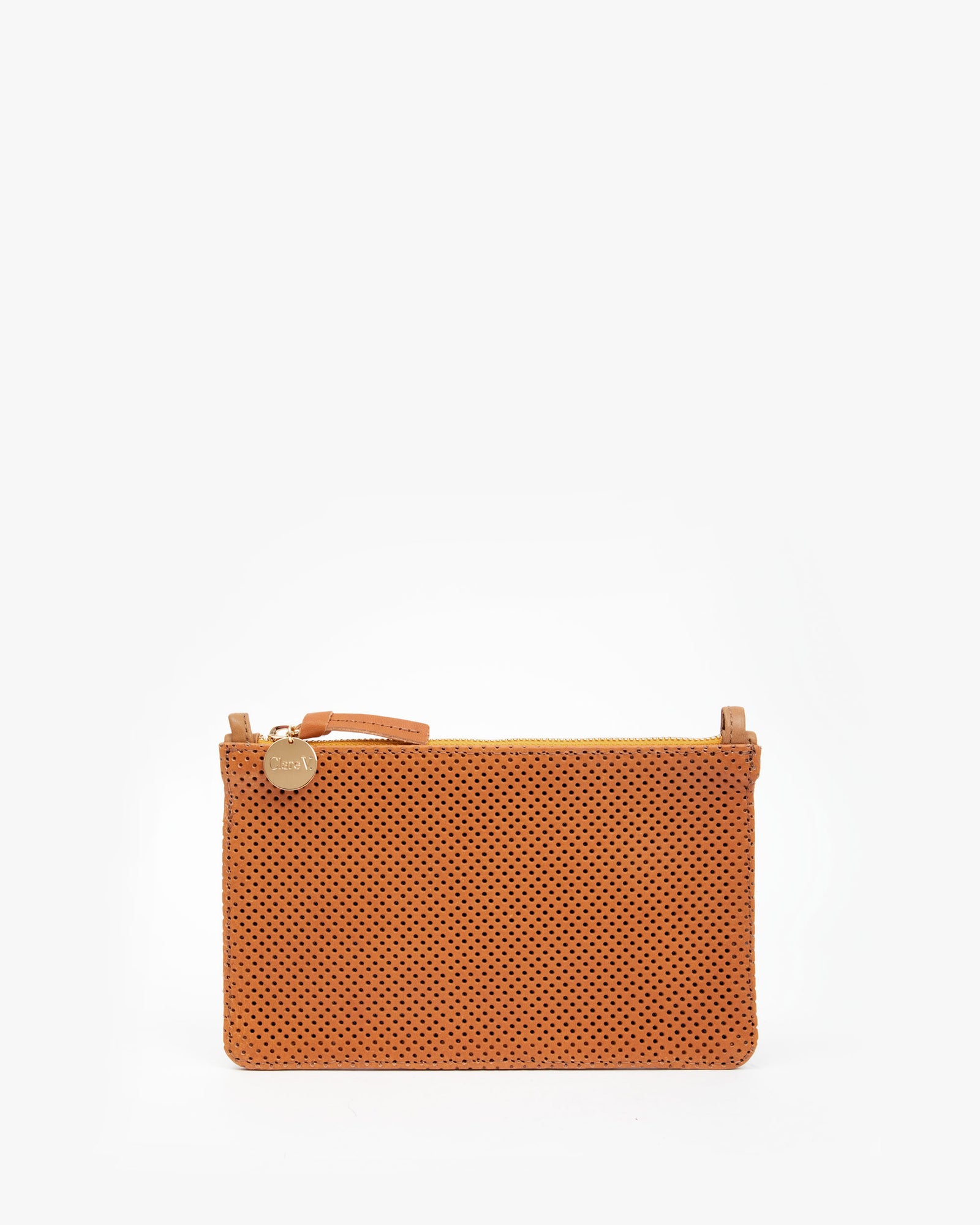 Cuoio Perf Margot Wallet Clutch w/ Tabs - Front Flat