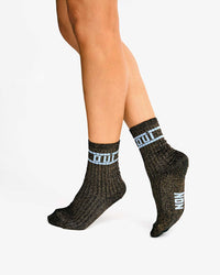 Metallic Crew Socks side view