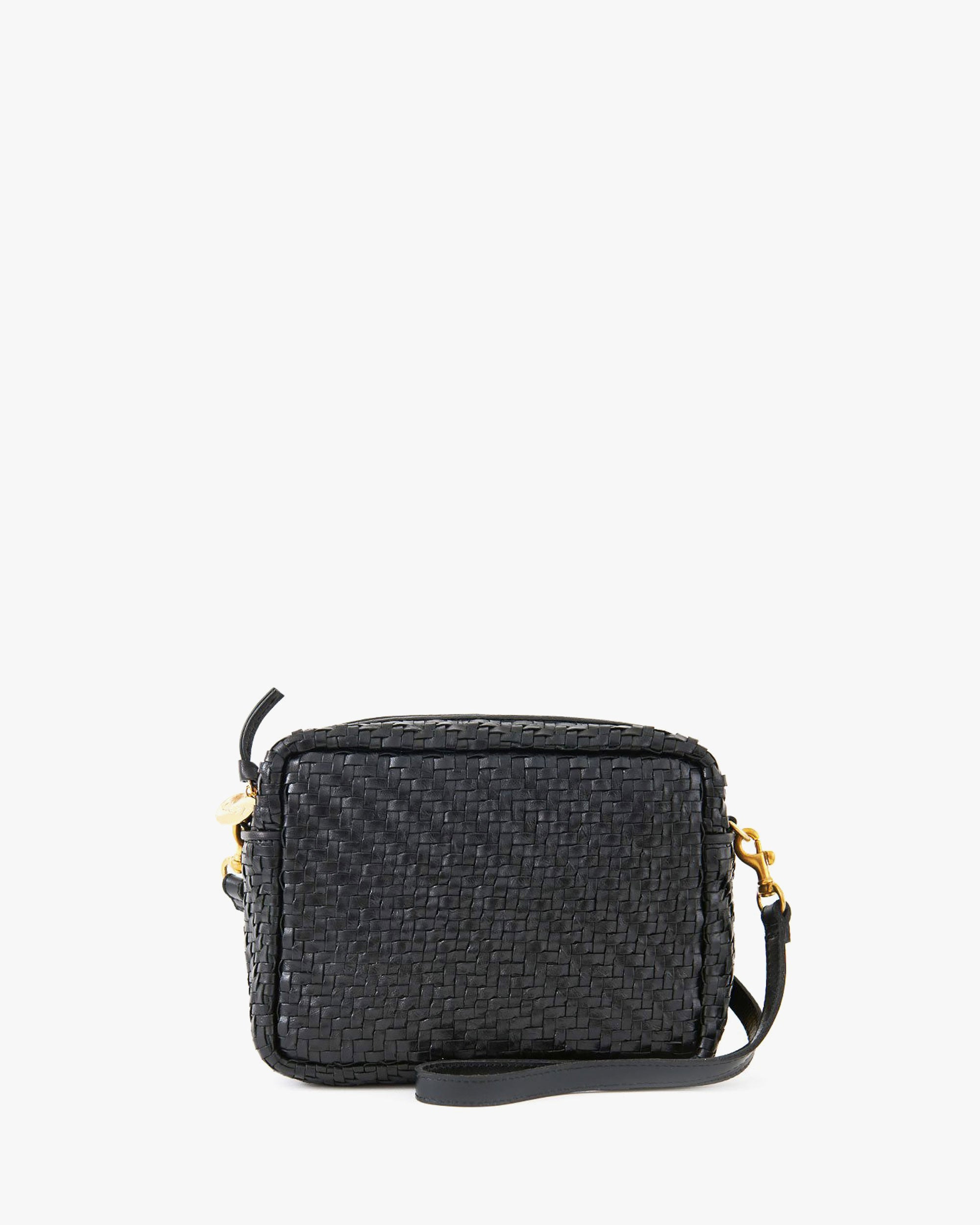 Clare V. Midi Sac Evergreen Woven Zig-Zag