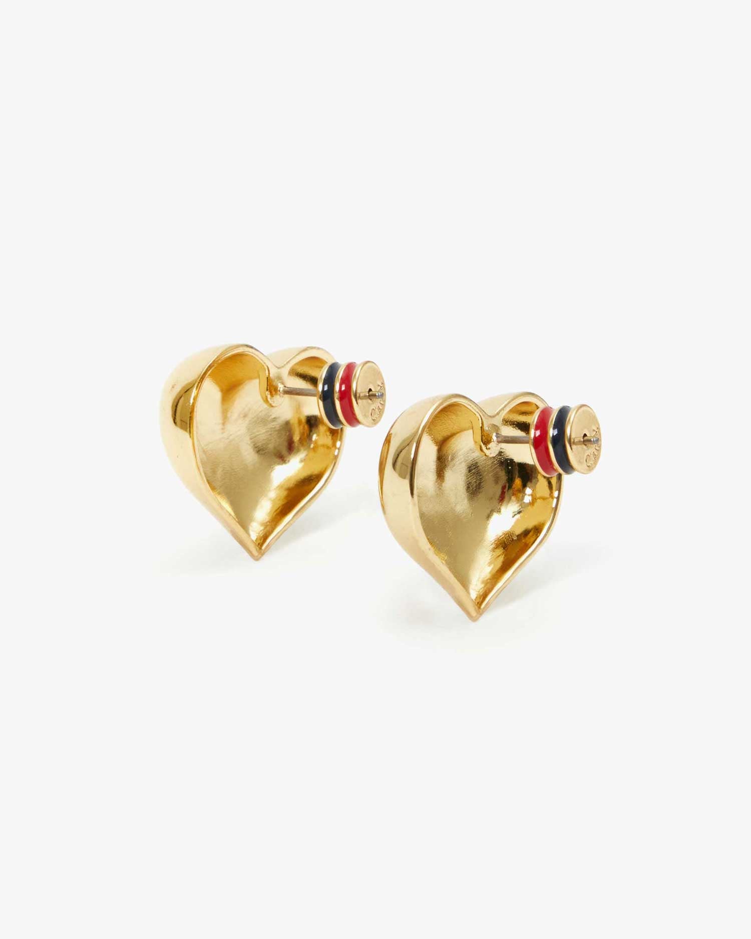 Mylar Heart Earrings back view