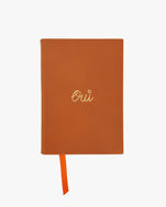 Notebook in Cuoio Veg with Embossed Oui - Front View