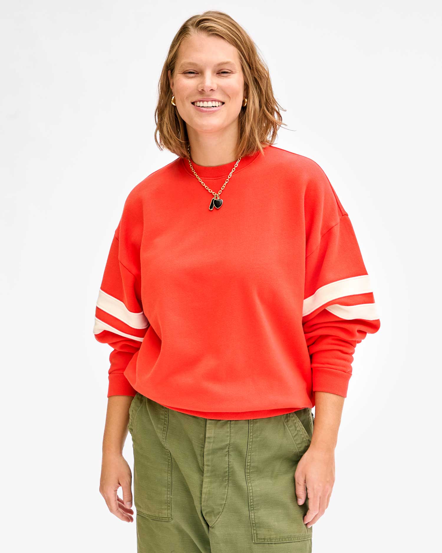 Oversized Varsity Sweatshirt on Sonnie