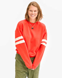 Oversized Varsity Sweatshirt on Sonnie full