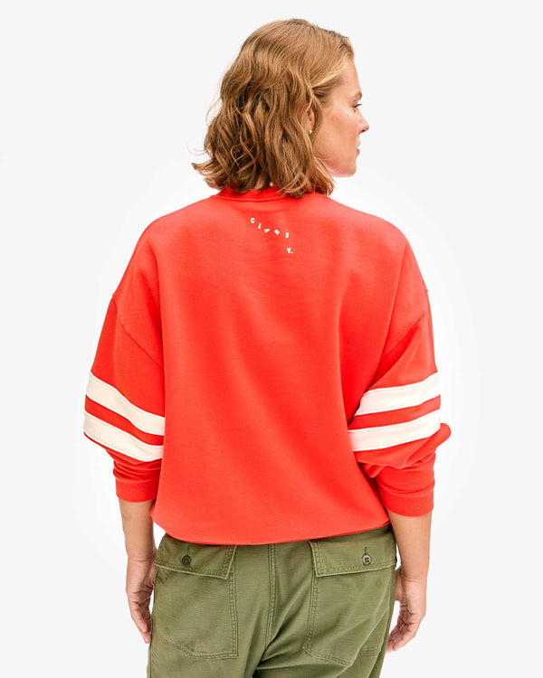 Oversized Varsity Sweatshirt on Sonnie back