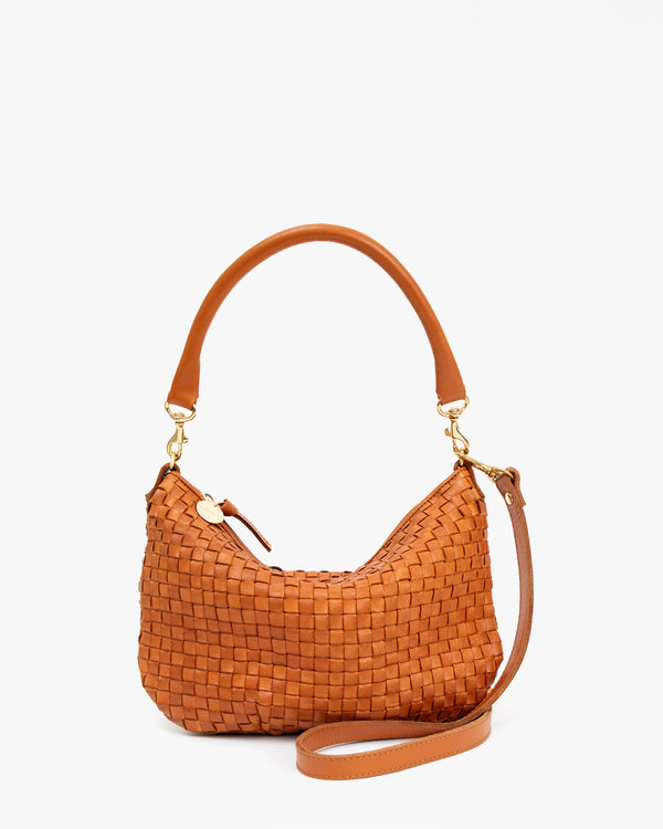 Natural Woven Petit Moyen Messenger