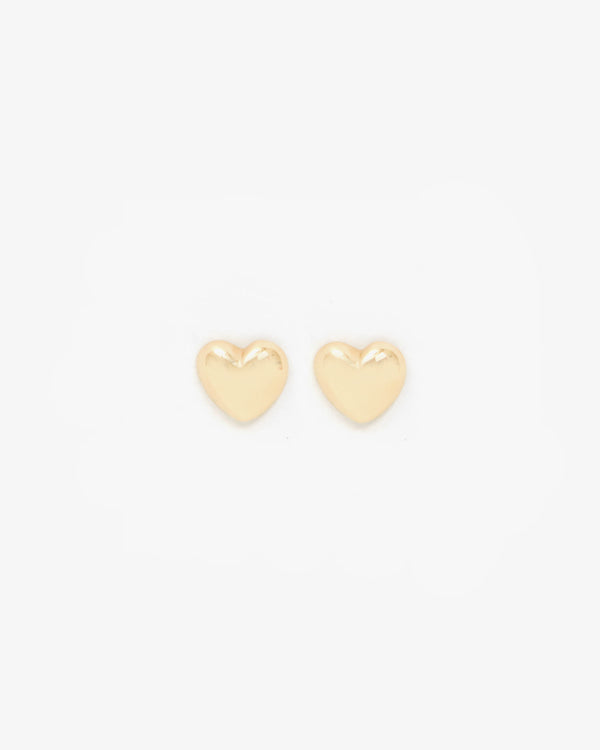 Petit Puff Heart Studs