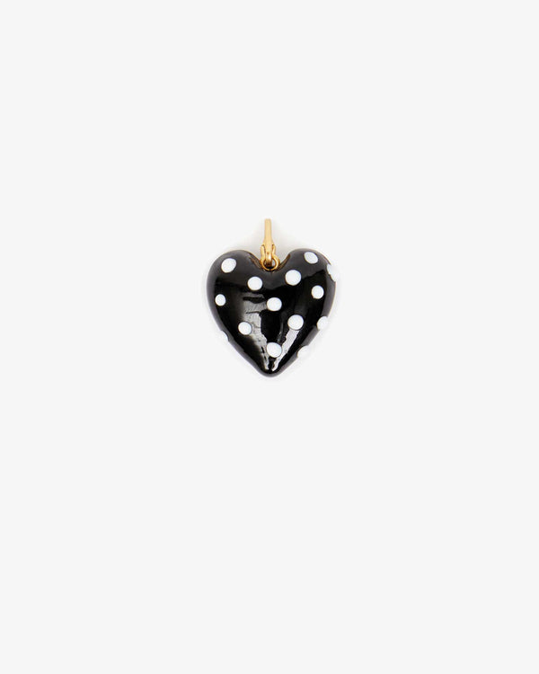 Polka Dot Heart Charm