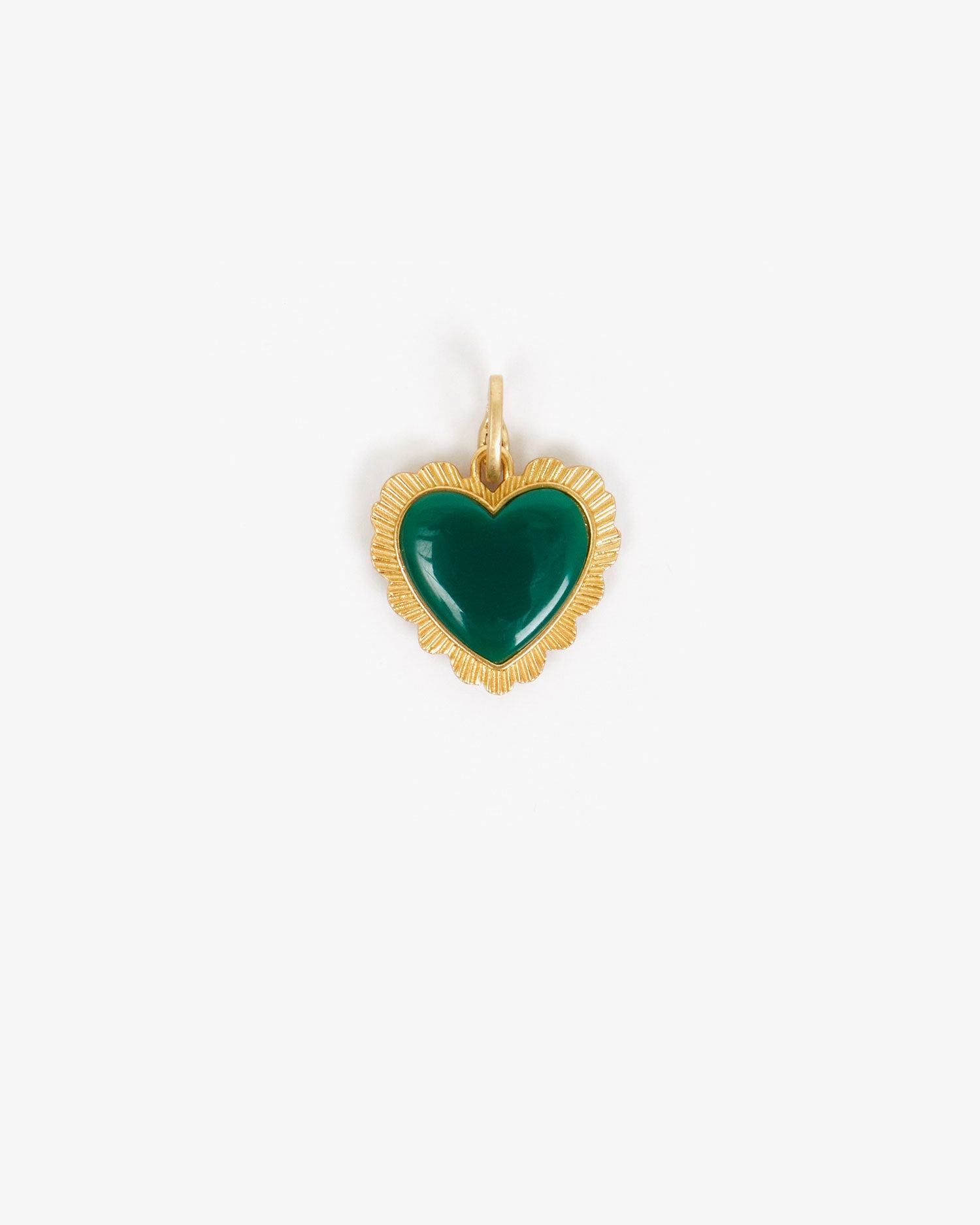 Scallop Heart Charm