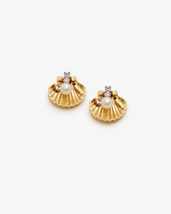 Scallop Stud Earrings