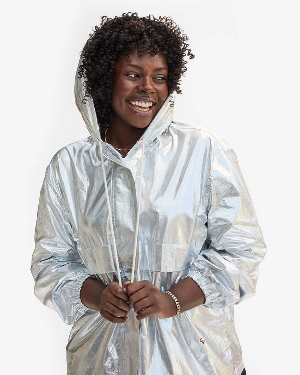 Theo Anorak Jacket on Akesha laughing