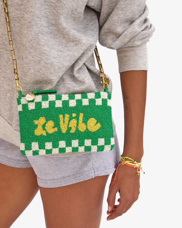 Le Vibe Wallet Clutch on box chain