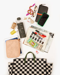 Summer Simple Tote with a selection of items that fit inside