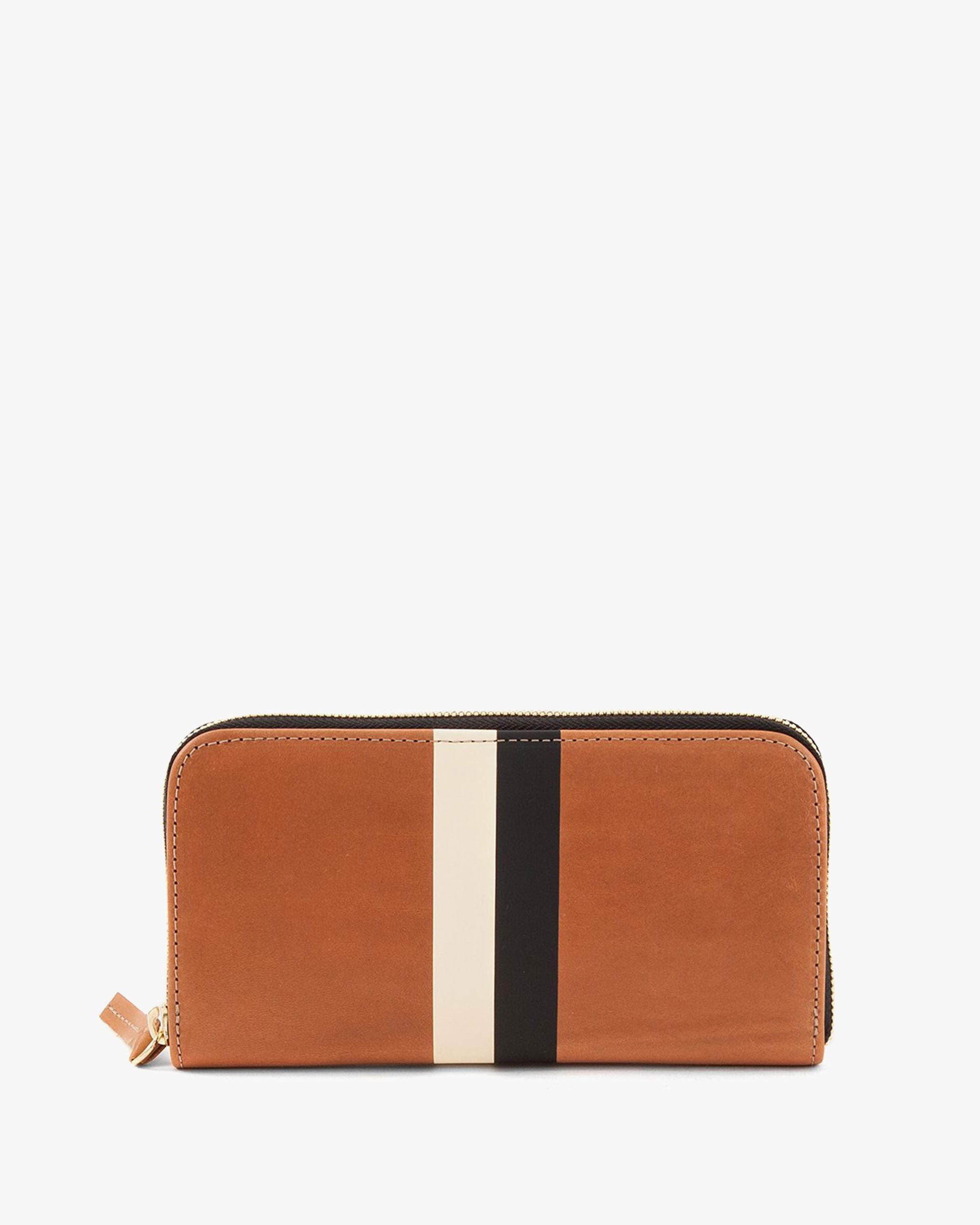 Clare v petite fashion leather zip wallet