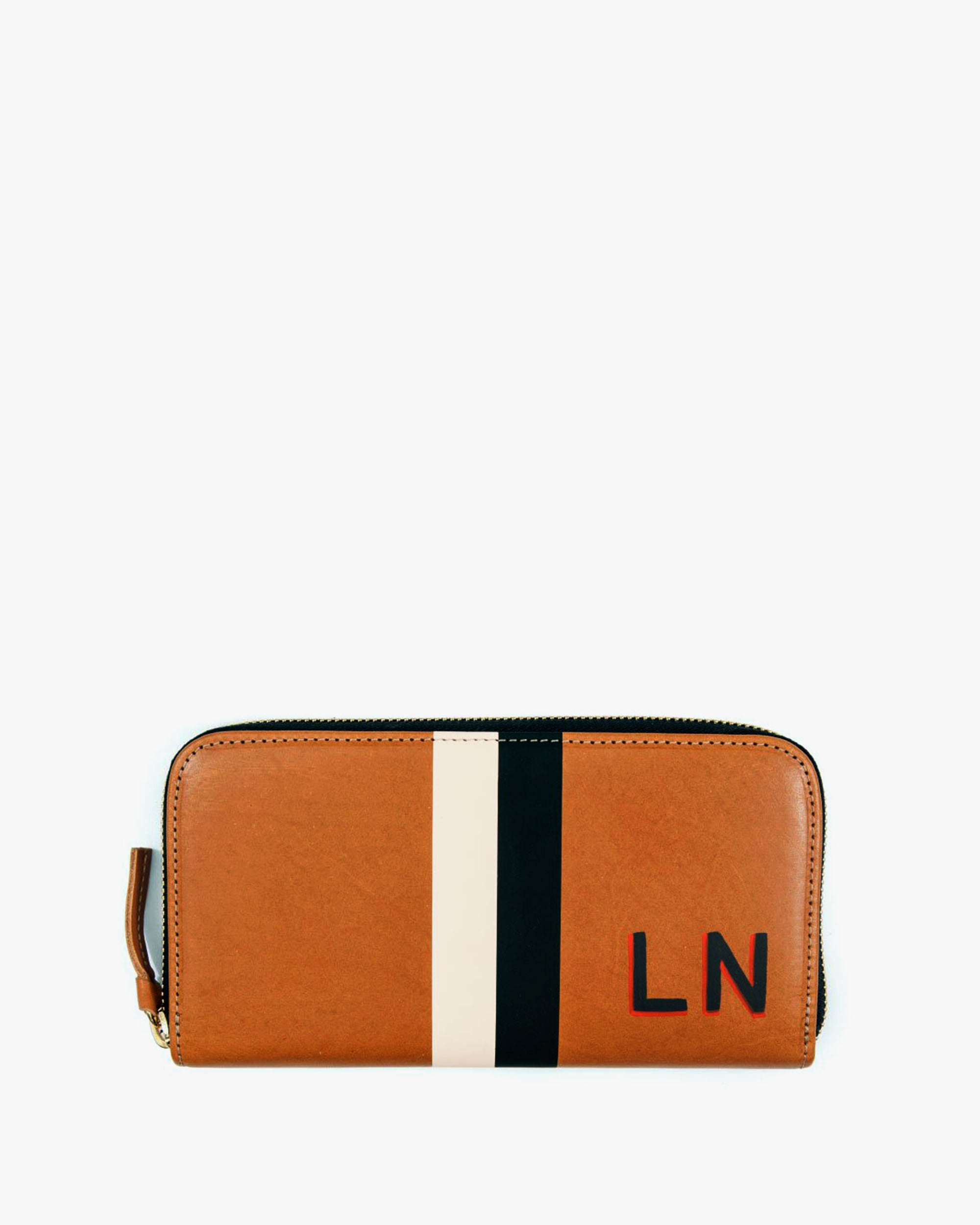 Clare v petite fashion leather zip wallet