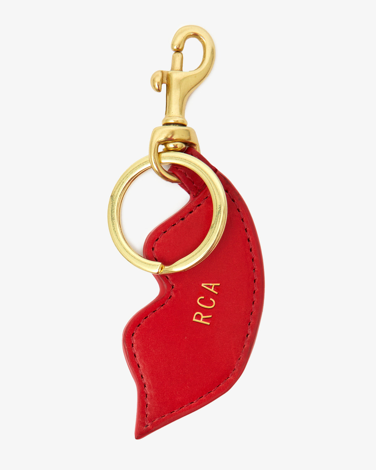 Lips Keychain with RCA monogrammed on it. 