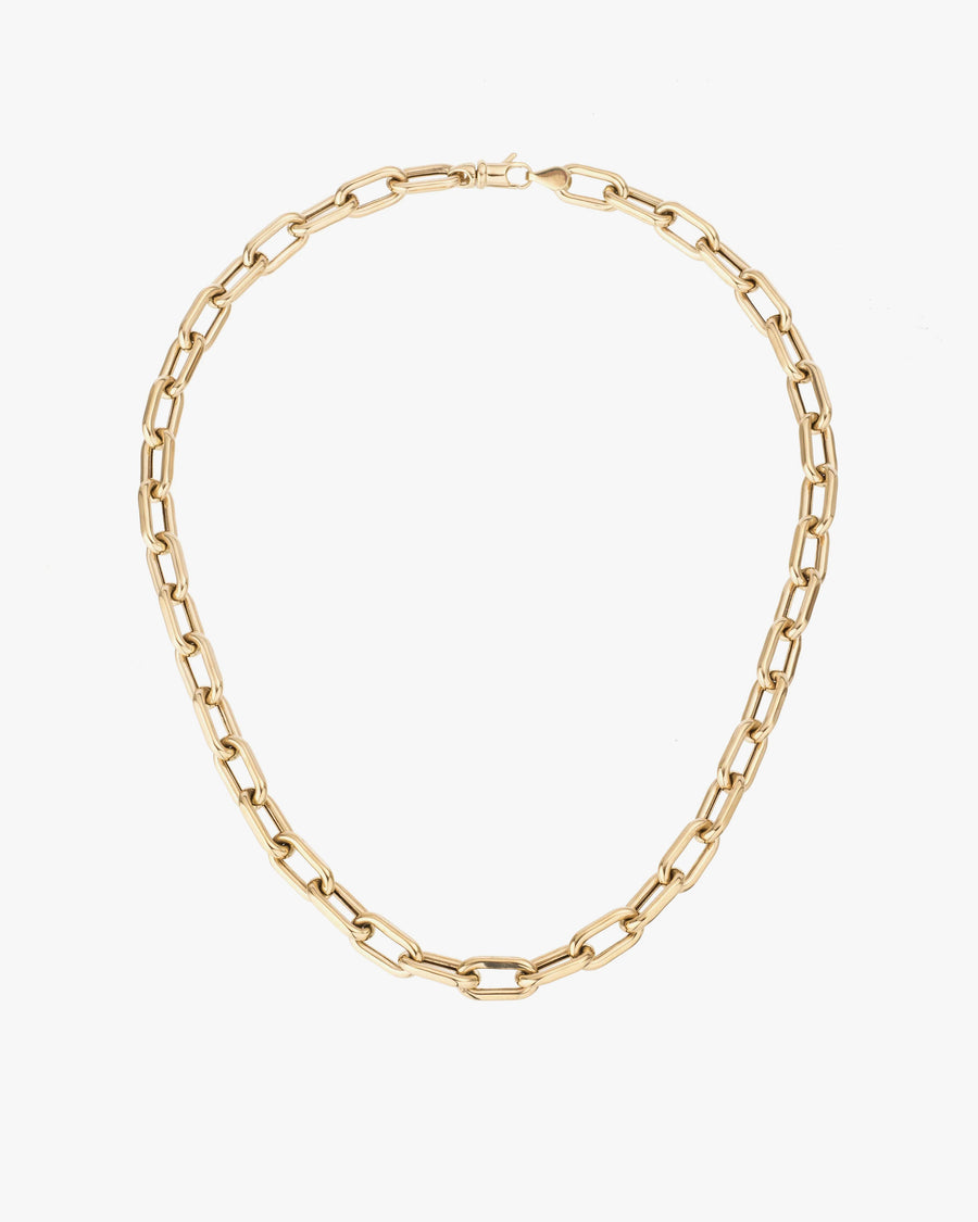 Chunky Rolo Initial Necklace - Adina Reyter