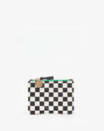 Black & White Checkers Coin Clutch