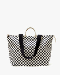 Black & Cream Checkers Le Zip Sac