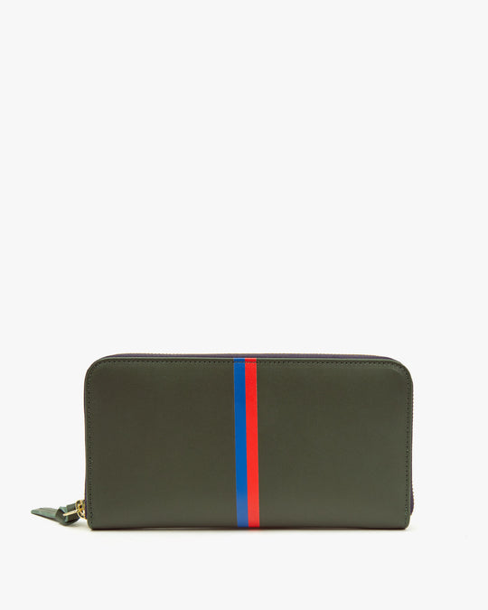 Clare V Half Zip Wallet In Black Palm - Cv Exclusive | ModeSens